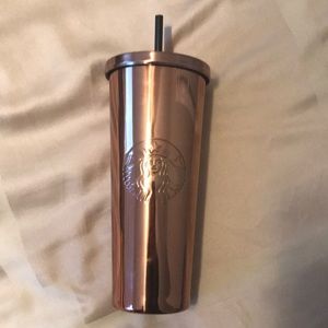 VENTI 24 OUNCE ROSE GOLD TUMBLER STARBUCKS